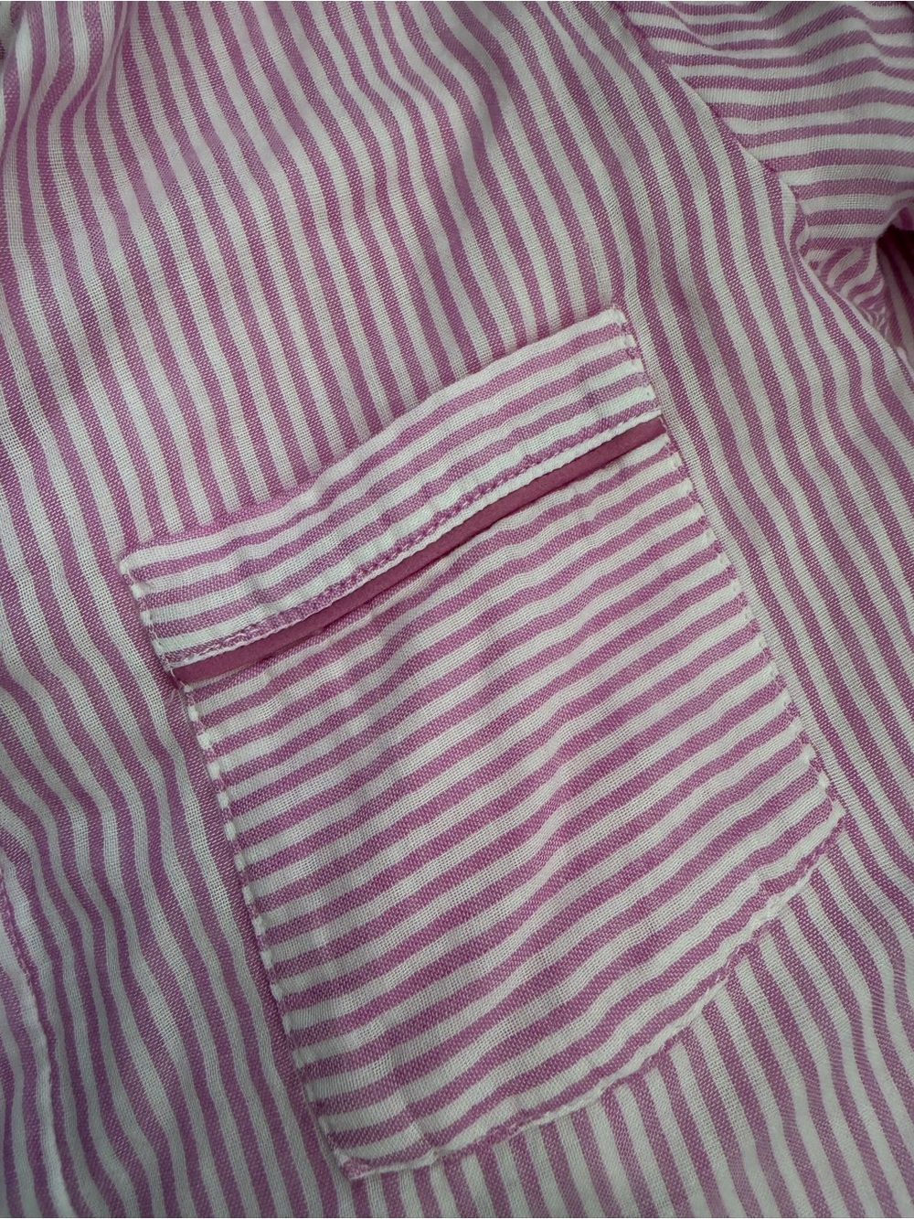 UGG Pink White Striped Pajama Set Button Down Short Sleeve Sleepwear NWT Size L - Picture 3 of 12